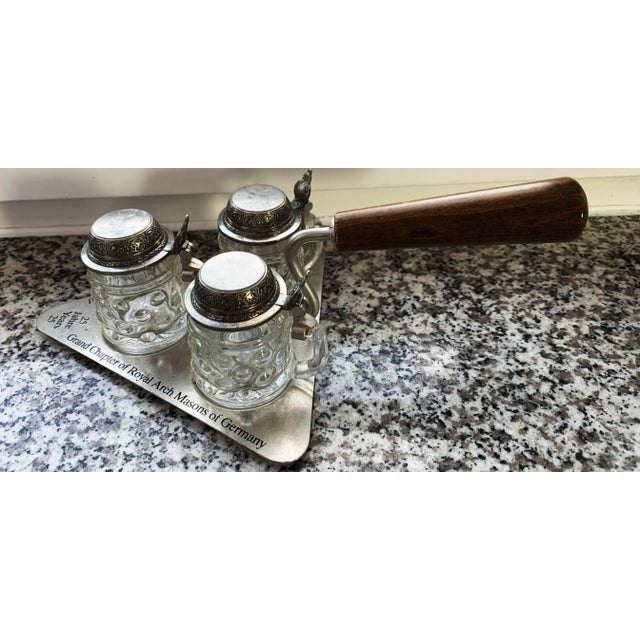 Commemorative Freemasonry 25 Years Mugs and Trowel from BMF, 1970s, Set of 4 For Sale - Image 17 of 18