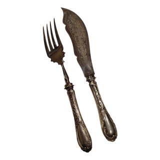 Silver Cutlery Set, 1800s, Set of 2 For Sale