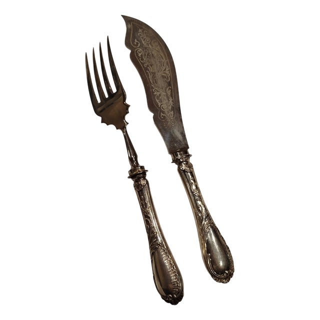 Silver Cutlery Set, 1800s, Set of 2 For Sale