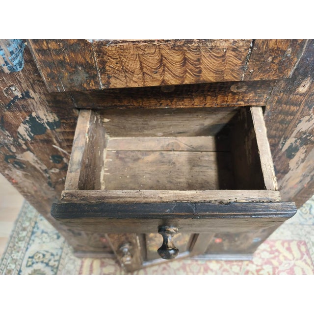 Antique Folk Corner Cabinet, 1850 For Sale - Image 14 of 18