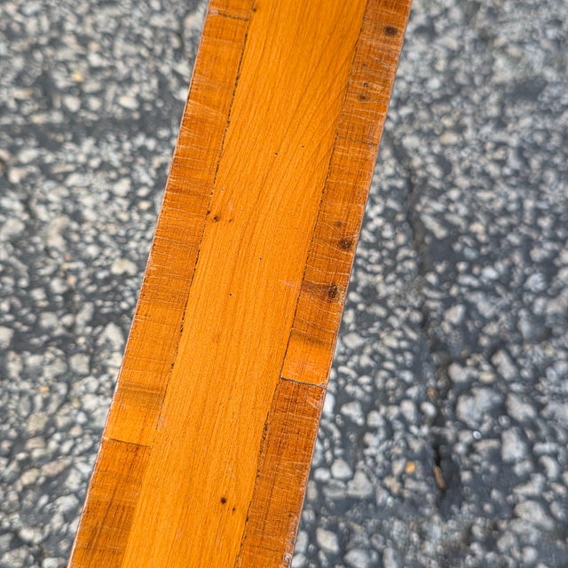72" English Regency Revival Figured Elm Sunburst Center Pedestal Dining Table on Brass Casters For Sale - Image 9 of 16