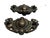 Wonderfully decorative French antique set of four brass bar pulls with screws. Straight from the Paris flea markets....