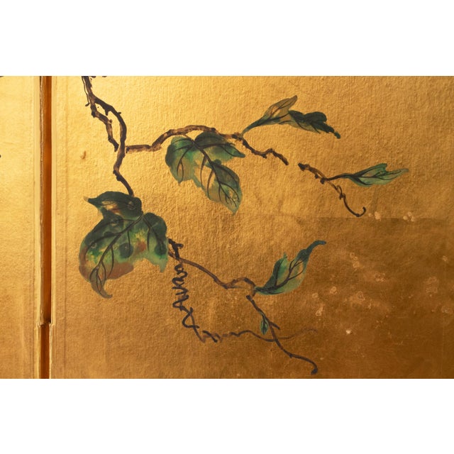 1960s Large Shōwa Era Japanese Byobu Screen "Chrysanthemums" For Sale - Image 13 of 18