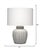 Traditional Jamie Young Arthur Ceramic Table Lamp with Linen Shade, Grey For Sale - Image 3 of 4
