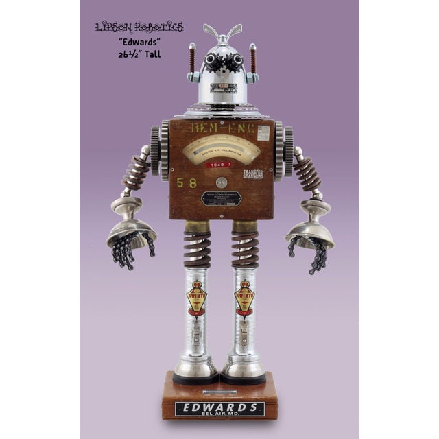 Edwards by David Lipson | Found Object Assemblage Robot made from vintage materials For Sale