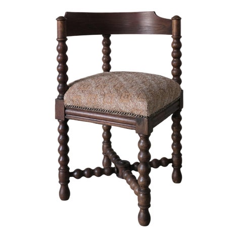 Antique Bobbin Corner Chair For Sale