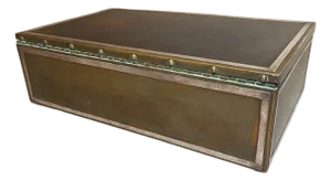 Share Large Antique Heintz Art Metal Bronze Sterling Silver Cigar Humidor Box 4089