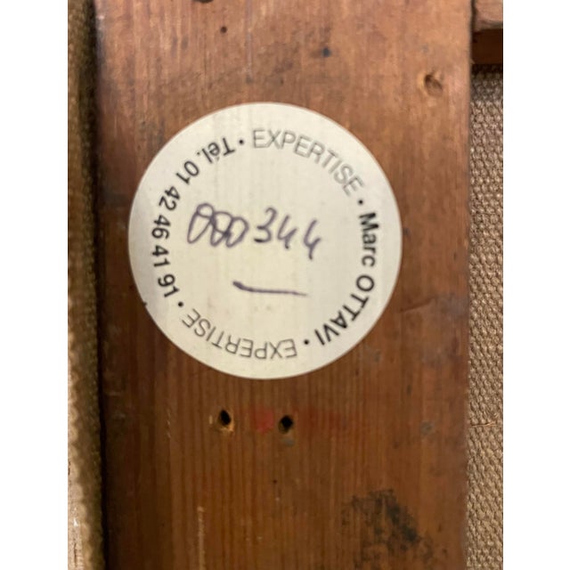 1930s Sigismund Kolos-Vary, Cubist Woman with Tulip, 1936, 1936, Oil on Canvas, Framed For Sale - Image 5 of 11