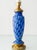 1920s Art Deco Bohemian Blue Art Glass Table Lamp with Cast Brass Base.Czechoslovakia, 1920s For Sale - Image 5 of 18