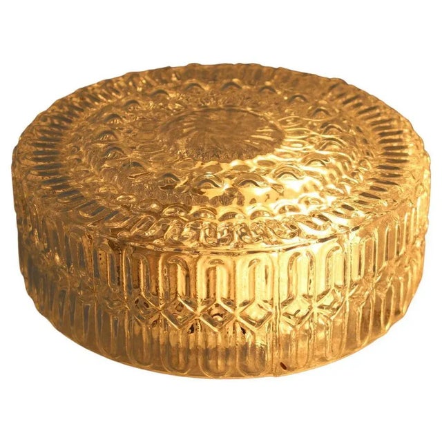 Glass Ceiling or Wall Glass Lamp, Czechoslovakia, 1970s For Sale - Image 7 of 7