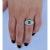 2010s 1.88 Carat TW Natural Colombian Emerald Cocktail in 18k White Gold Ring, Size 6 For Sale - Image 5 of 7
