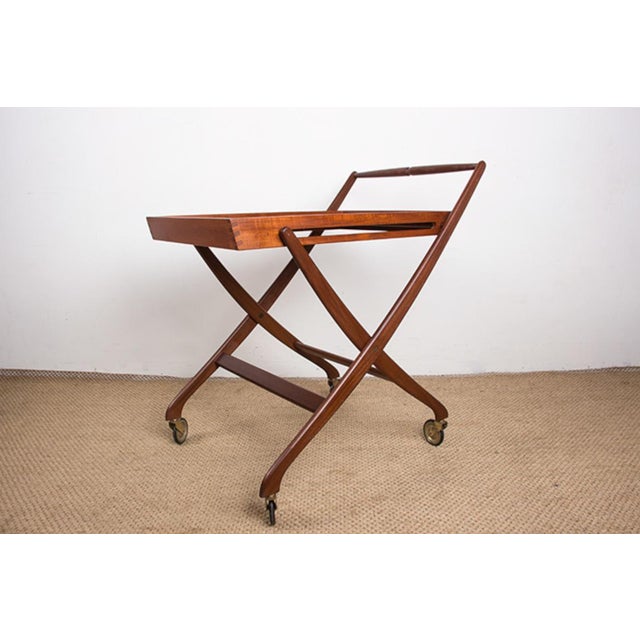 Danish Folding Teak Table on Wheels by Svend Aage Madsen for Illums Bolhigus, 1960s For Sale - Image 17 of 18