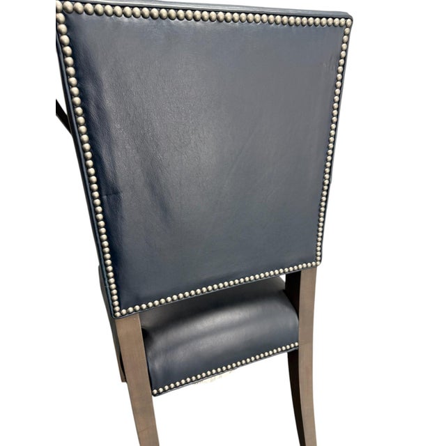 Wood Arhaus Torino Leather Side Chair For Sale - Image 7 of 9
