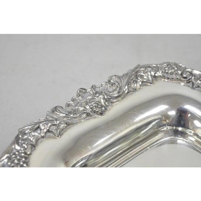 Vintage Sheffield Silver Co Victorian Silver Plated Footed Trinket Serving Dish For Sale - Image 9 of 12