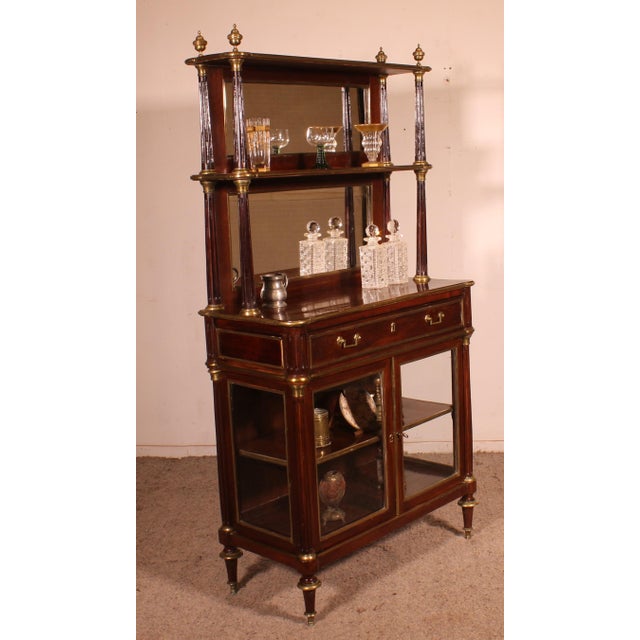 Louis XVI Display Cabinet in Mahogany For Sale - Image 13 of 15