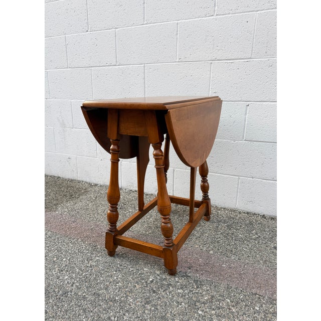Vintage Maple Drop Leaf Table For Sale - Image 9 of 12