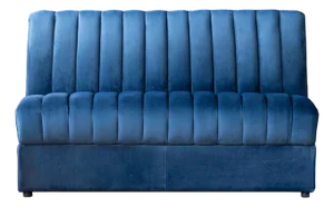 Matthew Izzo Home Estelle Navy Velvet Straight Banquette Sofa