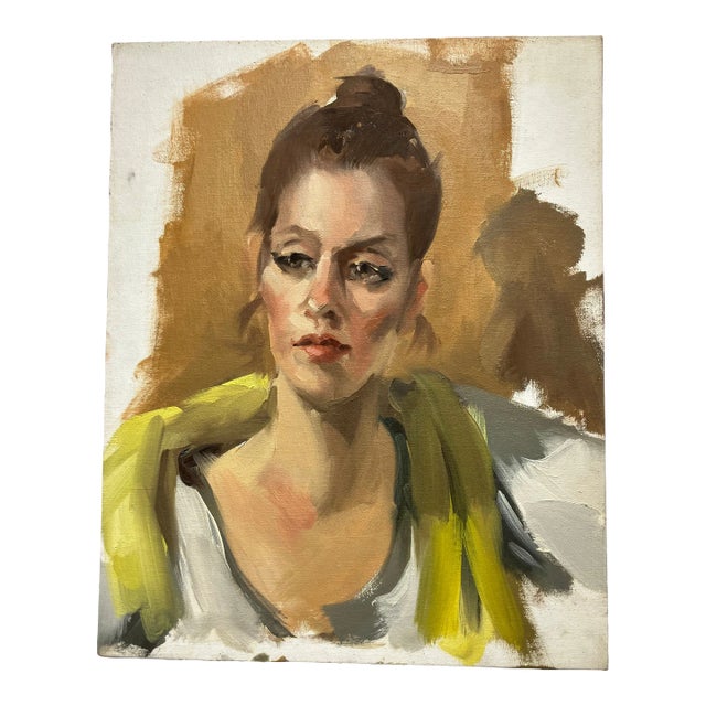 1970’s Expressionist Female Impressionist Portrait Painting For Sale