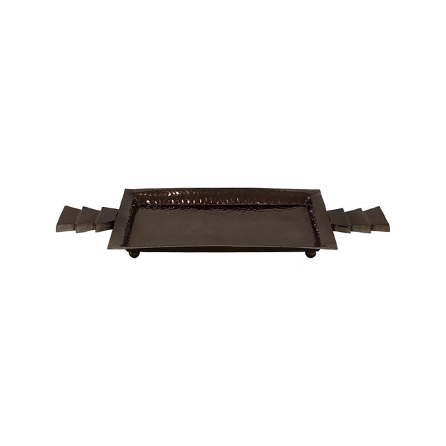 Metal Calder Silver Tray Wall Decor For Sale - Image 7 of 11