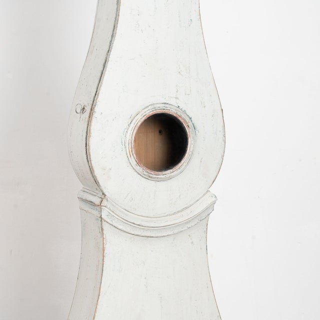 White 19th Century Swedish White Mora Grandfather Clock For Sale - Image 8 of 12