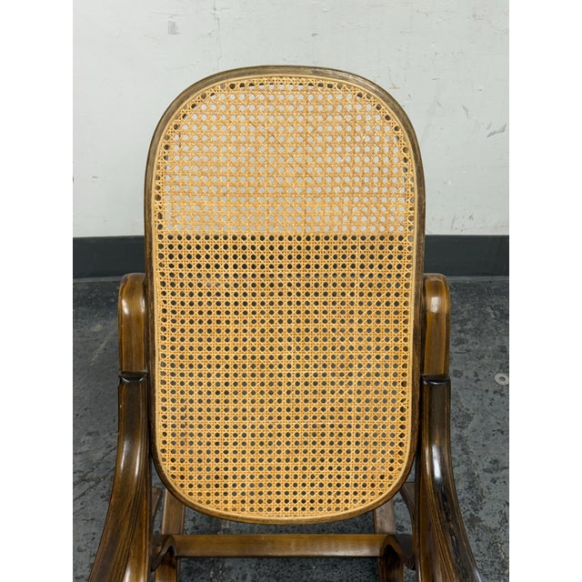 Wood Vintage Thonet Style Bentwood Rocking Chair For Sale - Image 7 of 12