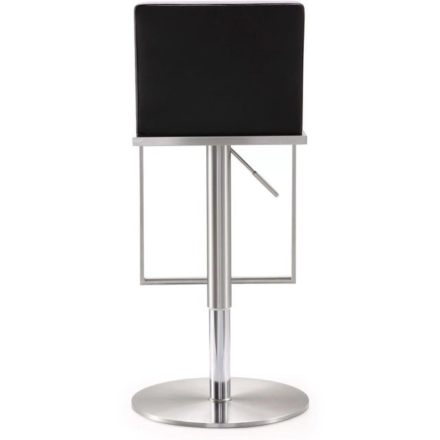 2020s Amalfi Black Steel Adjustable Bar Stool For Sale - Image 5 of 11