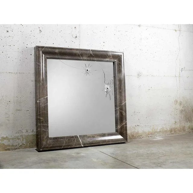 Seven Years Square Wall Mirror with Marble Frame by Barberini & Gunnell Limited Edition of 15 + 2 AP + 1 p. Dimensions: L...