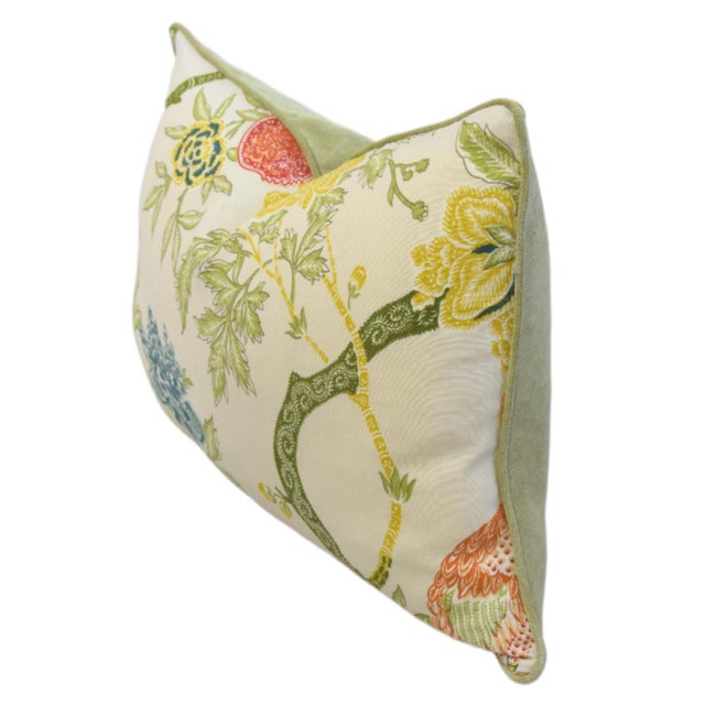Schumacher Schumacher Arbre Chinois Botanical Linen Feather/Down Pillow For Sale - Image 4 of 6