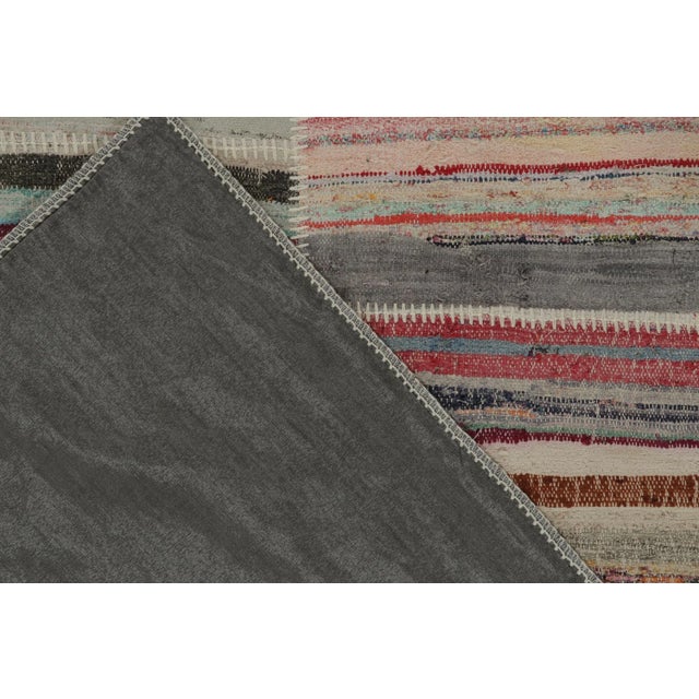 Textile Rug & Kilim’s Patchwork Kilim in Polychromatic Stripes For Sale - Image 7 of 7