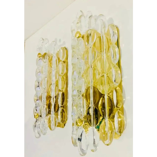 Karl Fagerland Orrefors Bubble Crystal Wall Lights Pair For Sale - Image 9 of 9