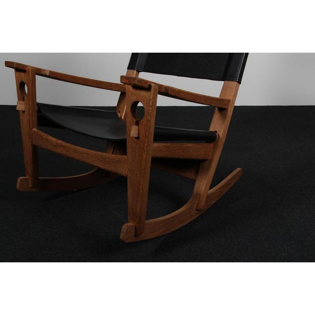 1970s Lounge Rocking Chair attributed to Hans J. Wegner for Getama, 1970s For Sale - Image 5 of 10
