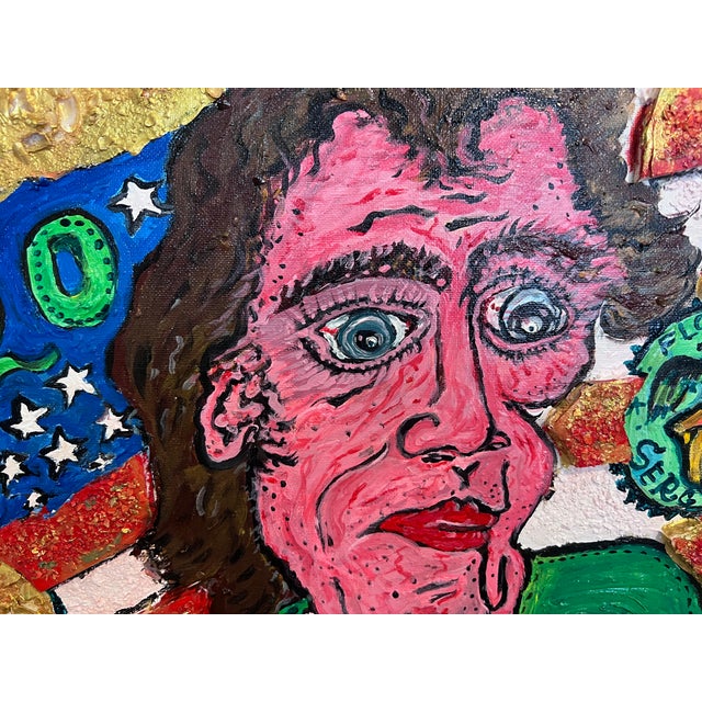 Textured Painting on Board, "Andrew Jackson" by Serg Graff, Coa, Framed For Sale - Image 10 of 11