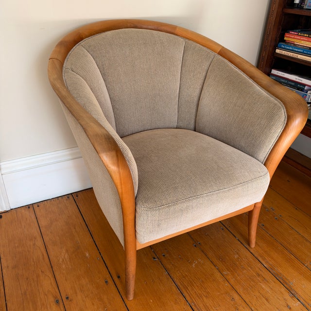 Skipper Mobler Mid-Century Modern Danish Skipper Mobler Style Bentwood Maple Club Library Arm Chair For Sale - Image 4 of 15