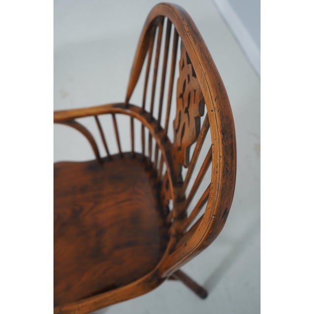 Pair English Country Windsor Style Armchairs For Sale - Image 13 of 18