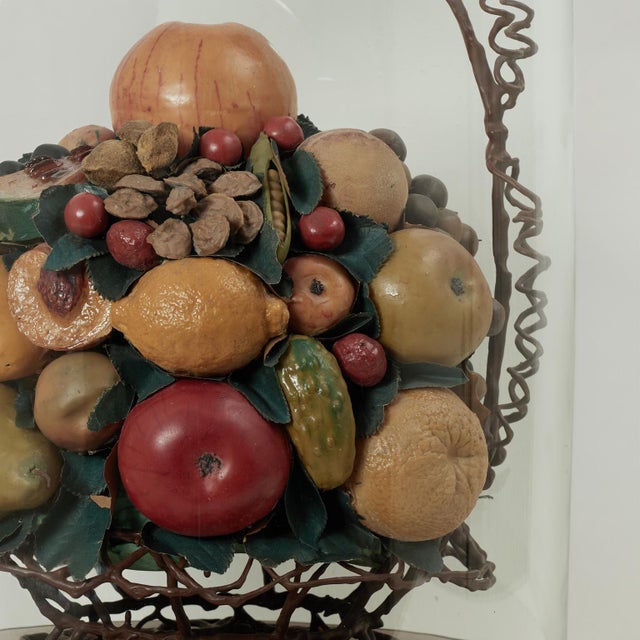 Antique Wax Fruit Collage Under Glass For Sale - Image 4 of 15