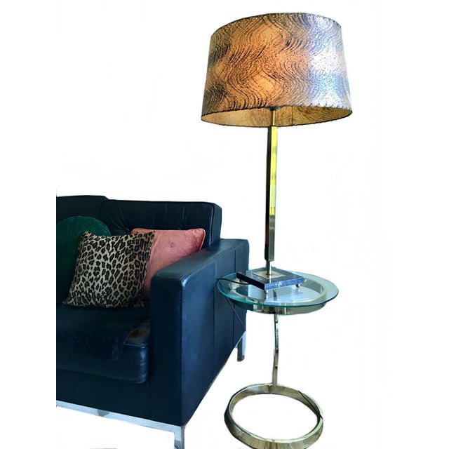 a large vintage 1950s mid-century modern brass table lamp attributed to Stiffel this beautiful modernist table lamp...