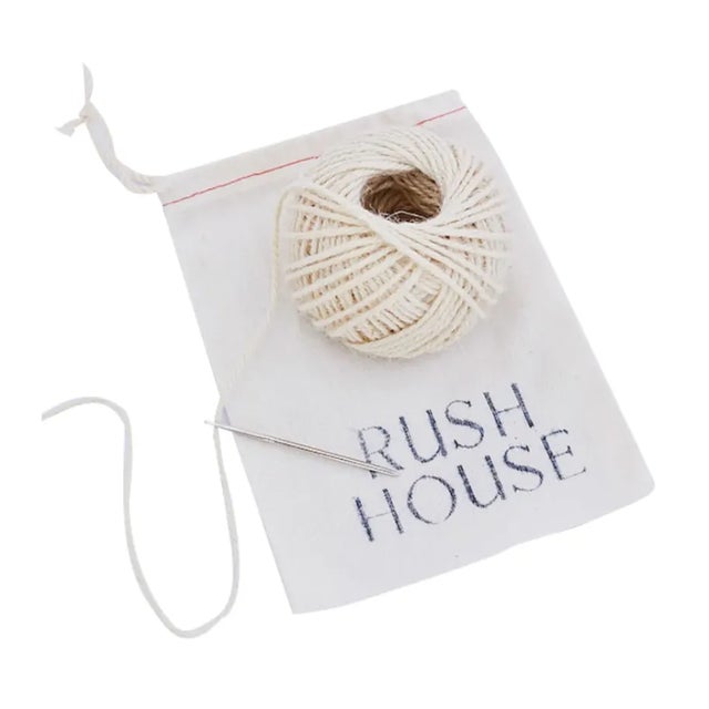 Off-white Rush House for Chairish Marisol Corn Husk Rug, 6' x 9' For Sale - Image 8 of 10