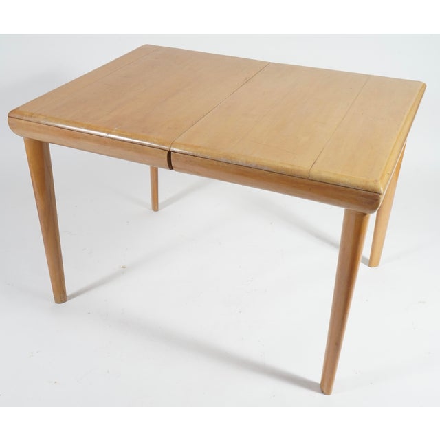 Mid 20th Century Vintage Heywood Wakefield Dining Table With One Leaf For Sale - Image 5 of 9