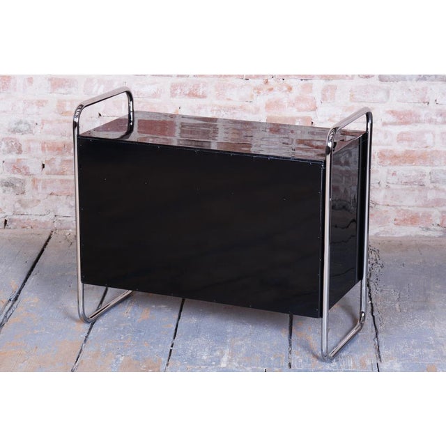 Bauhaus Cabinet in Chrome-Plated Steel by R. Slezák, Czech, 1930s For Sale - Image 12 of 14