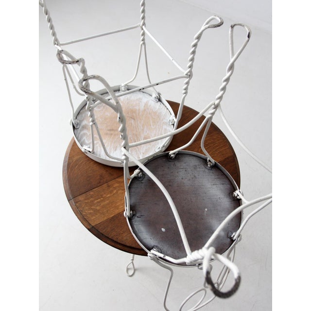 Antique Ice Cream Parlor Table and Chair Set For Sale - Image 11 of 12