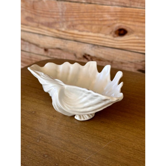 Off-white Vintage Wedgwood Bone China Scalloped Seashell Dish For Sale - Image 8 of 9