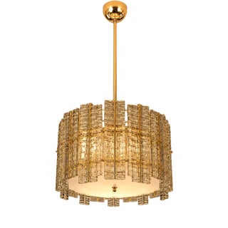 Italian Fumè Tropical Murano Glass Gold Chandelier by Simoeng For Sale