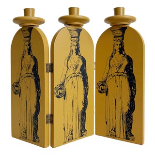 1950s Fornasetti Style Folding Candle Holder For Sale