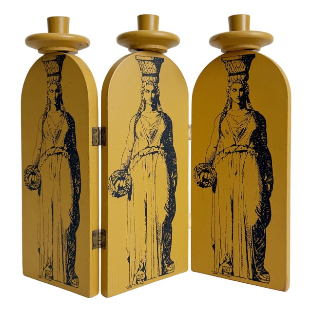 1950s Fornasetti Style Folding Candle Holder For Sale