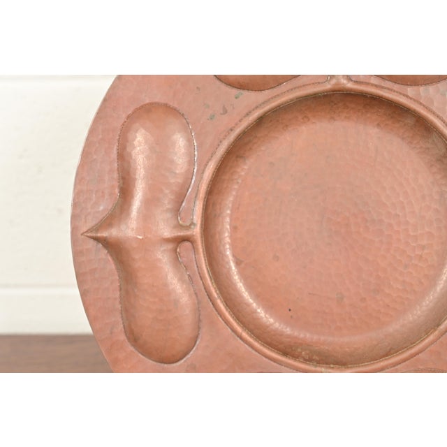 Mid 20th Century Ramon Ramirez Arts & Crafts Hammered Copper Charger Plate or Tray For Sale - Image 5 of 12