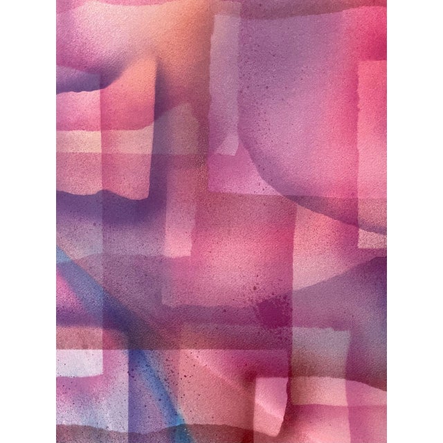 Mid 20th Century Dom Mingolla, Large Abstract Expressionist Watercolor Color Field Painting Paul Jenkins Style For Sale - Image 5 of 5