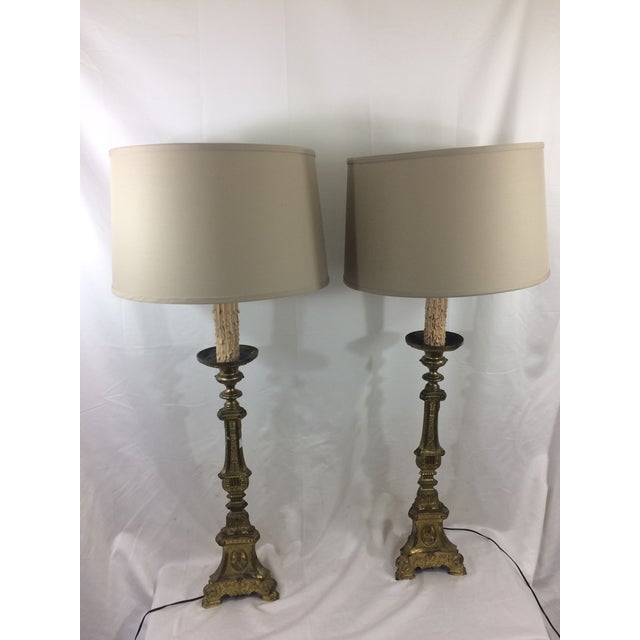 19th Century French Pricket Lamps - a Pair For Sale - Image 10 of 10
