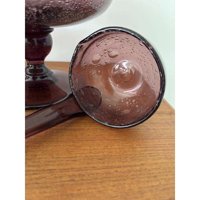 1970s Vintage Punch Set in Bubble Glass, 1970s, Set of 10 For Sale - Image 5 of 11