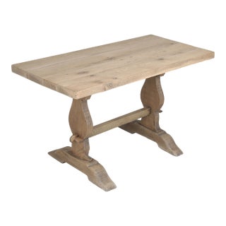 Antique White Oak Bistro Table From the South of France For Sale