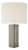 AERIN by Visual Comfort Signature Mishca Large Table Lamp in Shellish Gray with Linen Shade For Sale